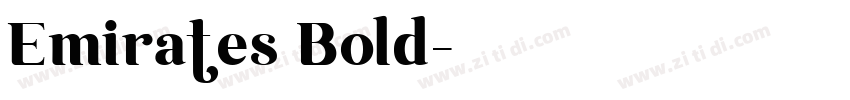 Emirates Bold字体转换